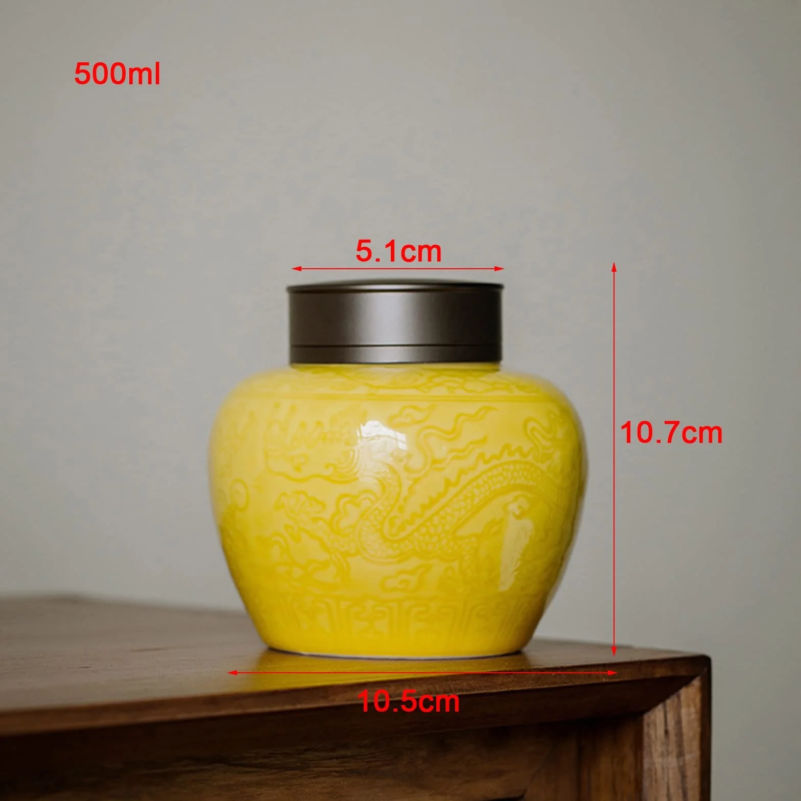 Praktyczny Vintage chiński słoik ceramiczny, 500 ml | Słoik na herbatę, przyprawa kuchenna, słoik na przyprawy do kawy