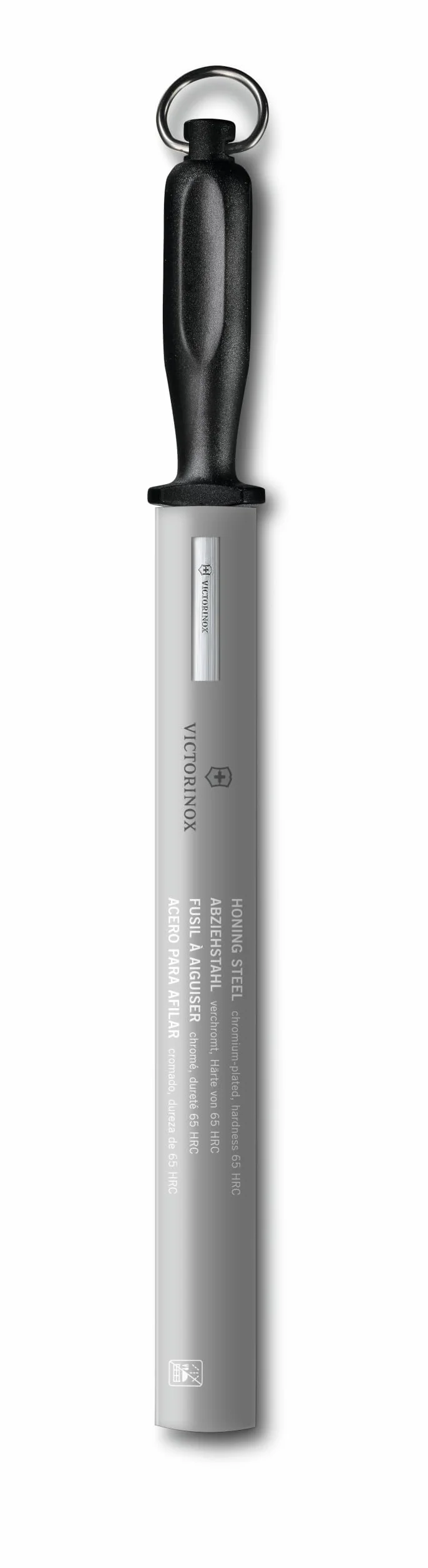 Victorinox Owalna stal do ostrzenia rzeźnika, czarna/srebrna, 30 x 5 x 5 cm