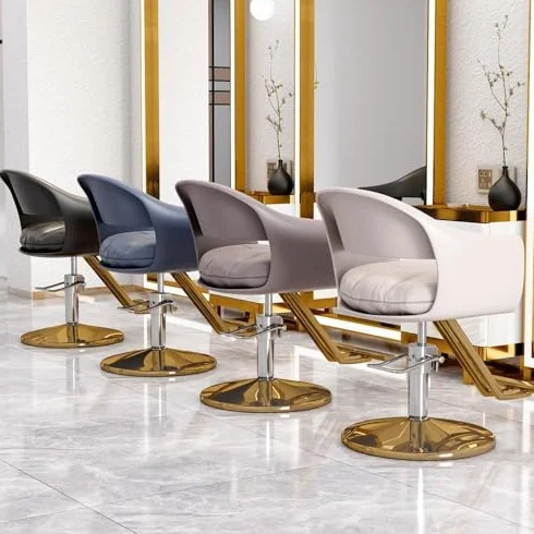 Regulowane krzesło kosmetyczne spa z wytrzymałą pompą hydrauliczną obracany o 360° sprzęt do salonu do użytku domowego – idealny friseurstuhl dla profesjonalistów fryzjerskich i kosmetycznych