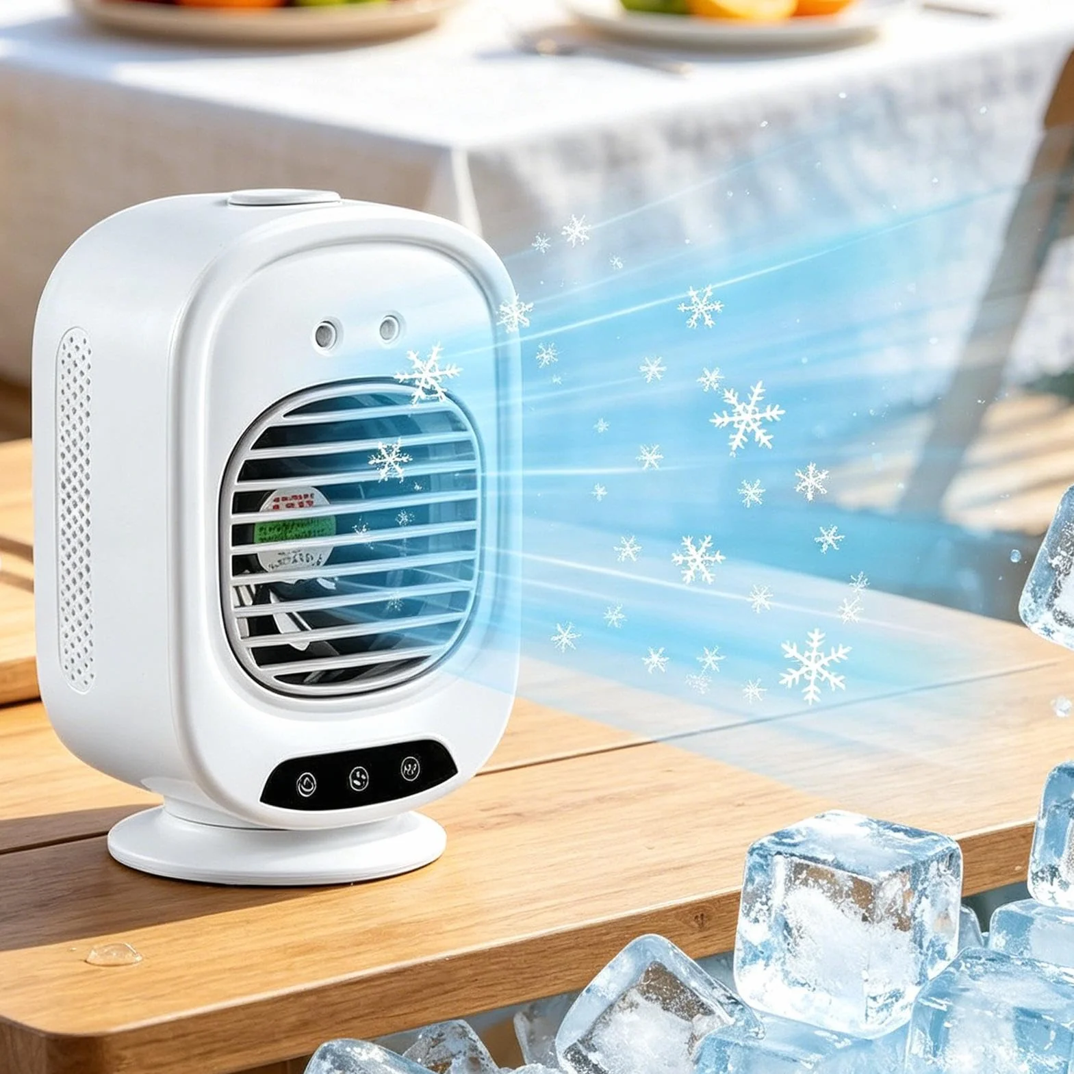 Przenośny klimatyzator wentylator Niski Poziom Hałasu, Ładowalny przez USB, | Mały przenośny klimatyzator Do Użytku W Kuchni Sypialni Samochodu Akademika Biura Podróży