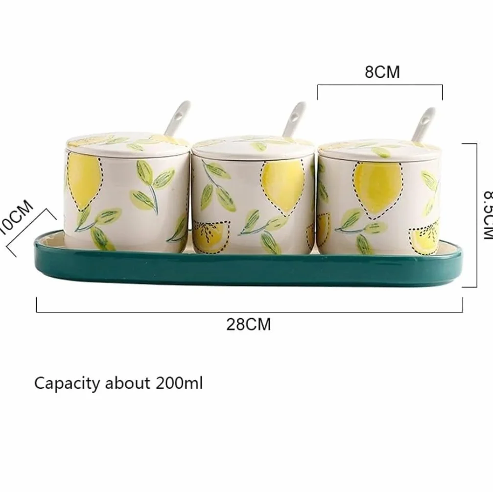 CMBSSTFC Słoiki na przyprawy, pojemnik na sól do kuchni, zestaw ceramicznych misek na cukier Kuchenne słoiczki na przyprawy Pojemnik na cukier Sól cukrowa Przyprawy Przyprawy Słoiki na przyprawy