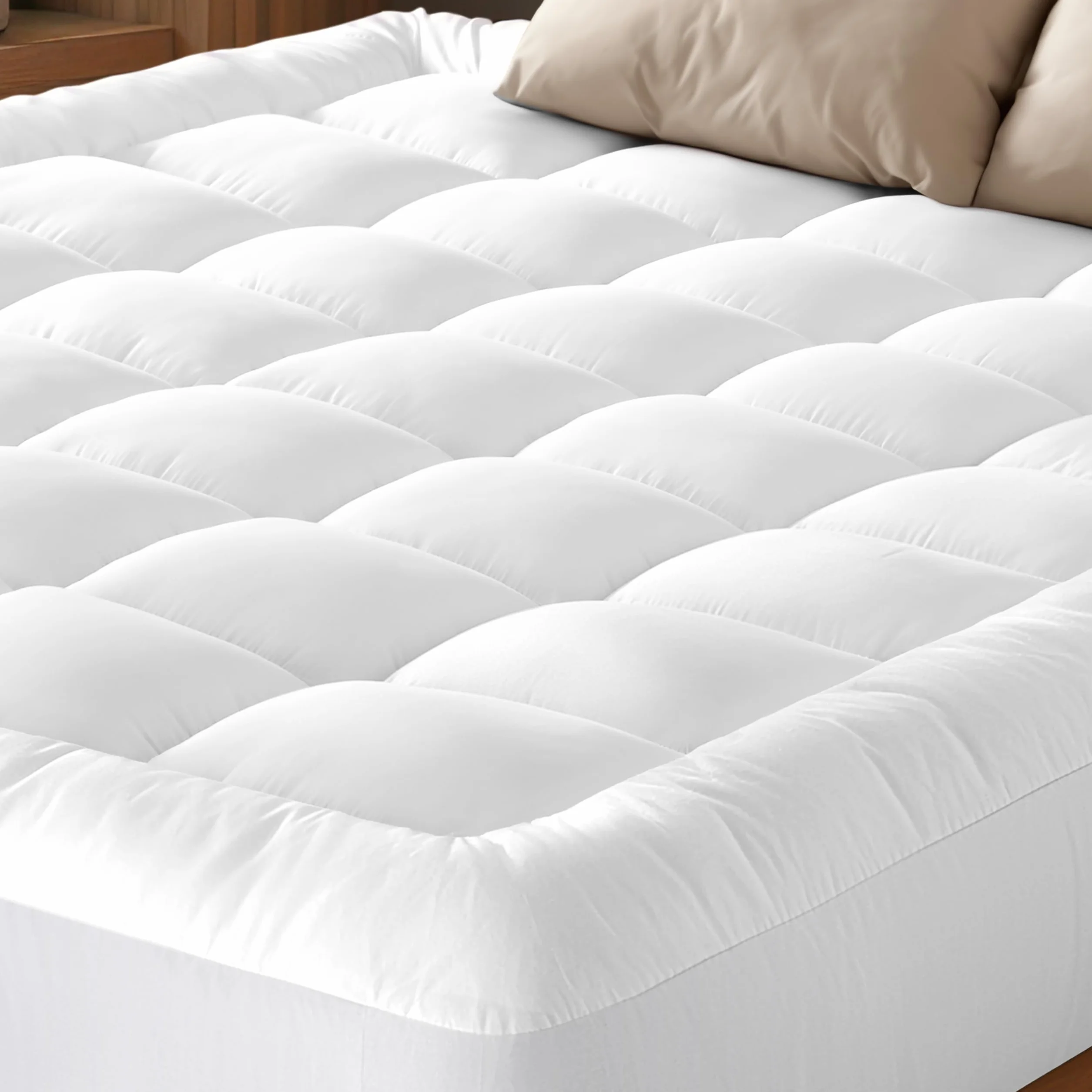 Topper z mikrofibry Mattress 120x190 cm 600 GSM Skirt 7D/3D 50/50