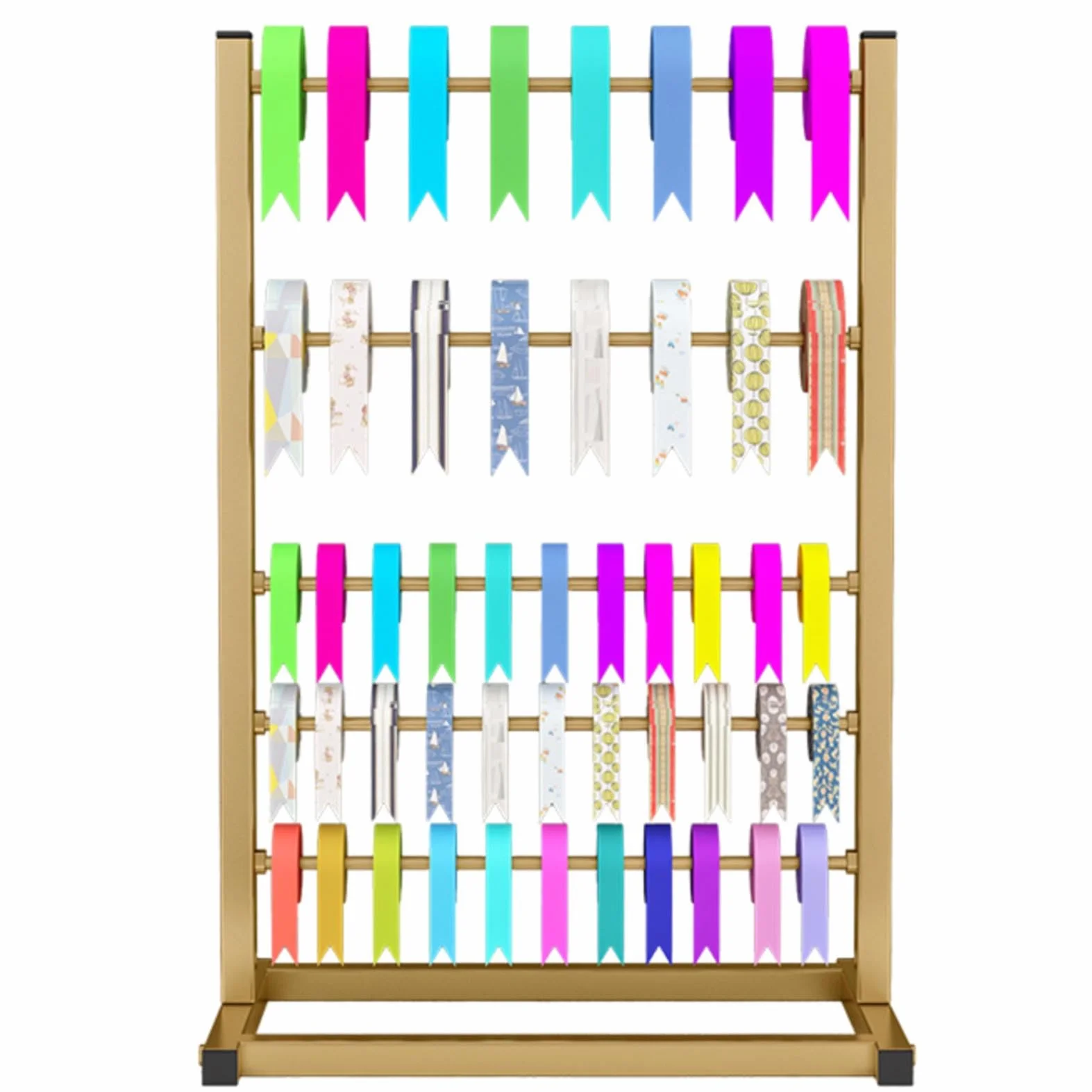 Craft Ribbon nizer stojak ekspozycyjny zdejmowany drążek do pakowania kwiatów komercyjne półki stołowe metalowy stojak do szycia na artykuły rzemieślnicze