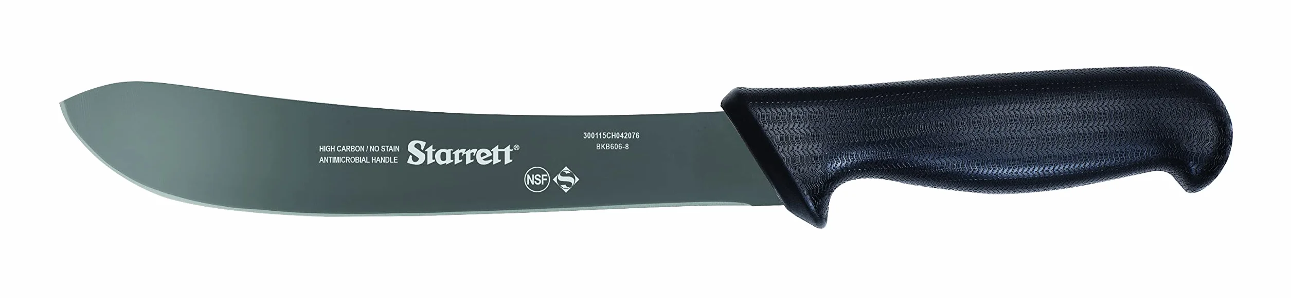 Starrett Profesjonalne noże do steków ze stali nierdzewnej, wąski, zakrzywiony profil, 200 mm, czarny uchwyt