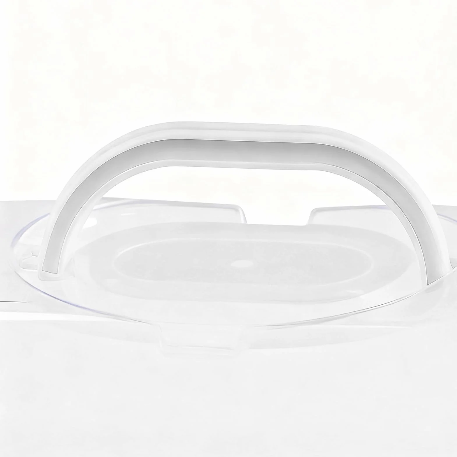 Bread Storage - Bread Box Container | Pp Material with Portable Handle, Lightweight Pink White Design, Fits Loaf, Pastry, Biscuits, Cake and Baked Goods, for Food