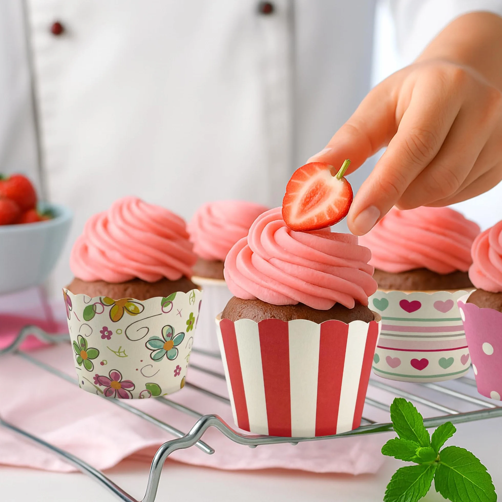 200 sztuk papierowych foremek do babeczek, kubków do lodów, mini muffinek, gofrów, na wesele