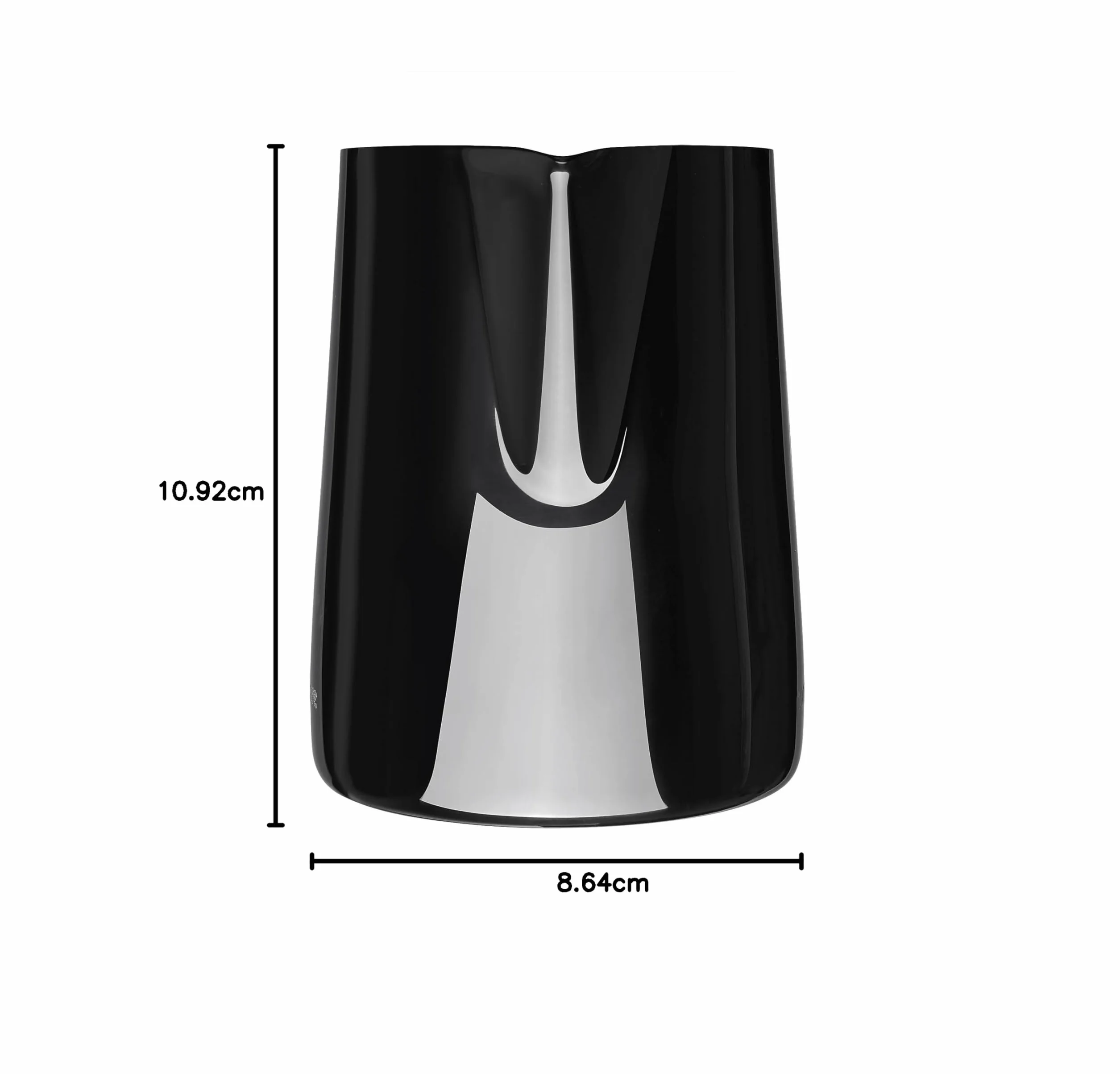 Normcore - Dzbanek na mleko z ostrym dziobkiem, parowy espresso, 600 ml, czarny