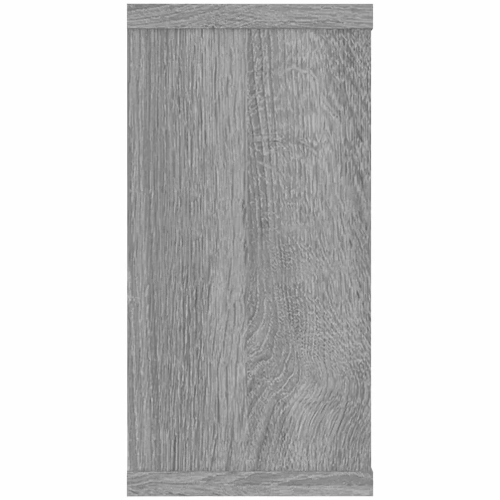 Regał ścienny, zestaw 4 sztuk, szare Sonoma, 100 x 15 x 30 cm, wiszące półki do salonu i sypialni, montaż ścienny, regał na książki