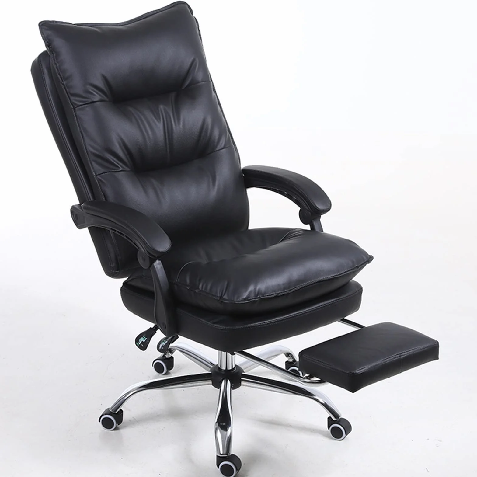 Ergonomiczne skórzane krzesło biurowe, obrotowe, rozkładane, do domu i gier, wygodne krzesło do nauki o stylowym wzornictwie