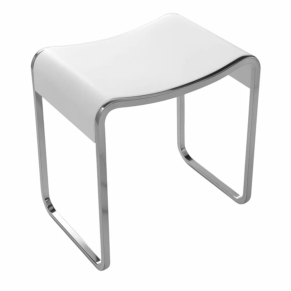 Four & More Taboret łazienkowy, fotel prysznicowy, luksusowy spa, designerski sztuczny kamień, wykonany z wysokiej jakości litego kamienia