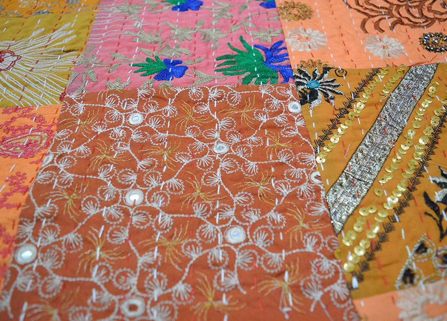 Indyjska narzuta Assoted Home Decor Kantha kołdra Kantha dwustronna narzuta na łóżko ręcznie szyta patchworkowa narzuta na łóżko Khambhadiya
