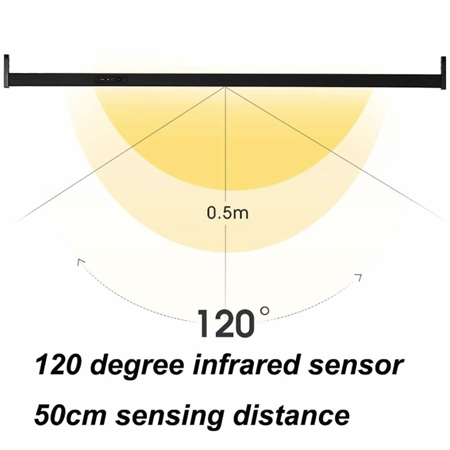 Drążek do szafy z oświetleniem LED 50-130 cm, wytrzymały drążek do szafy, obciążenie 75 kg, metalowy wieszak na ubrania, drążek do szafy z wbudowaną baterią litową (czarny, 700 mm)