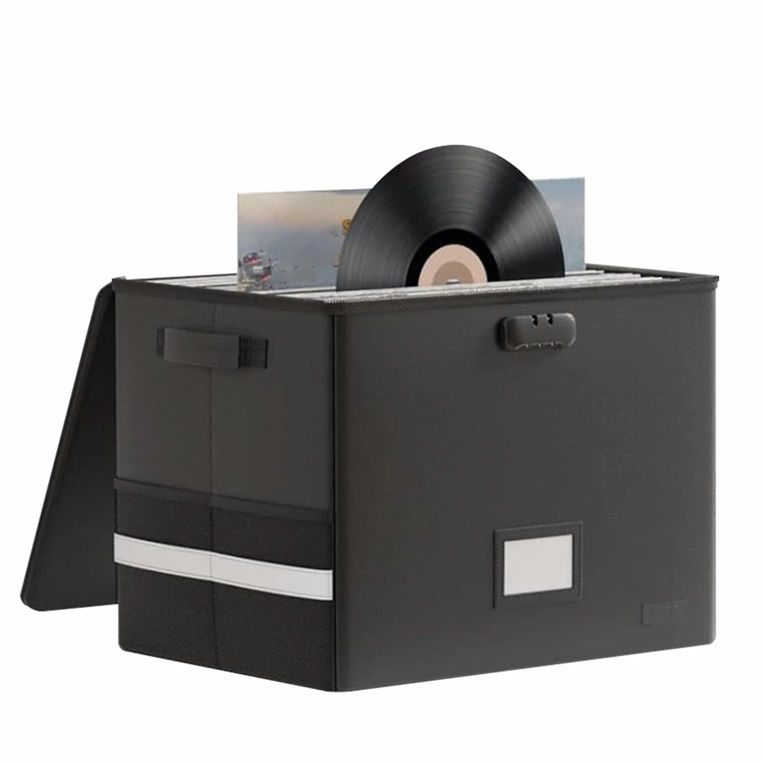 Przechowywanie Albumów Winylowych Ognioodporne i wodoodporne, duża | Ognioodporny Wodoodporny Wytrzymały Organizer Na Ponad 150 Płyt Winylowych 30 Cm Uchwyt Organizer Torba Akcesoria Gra