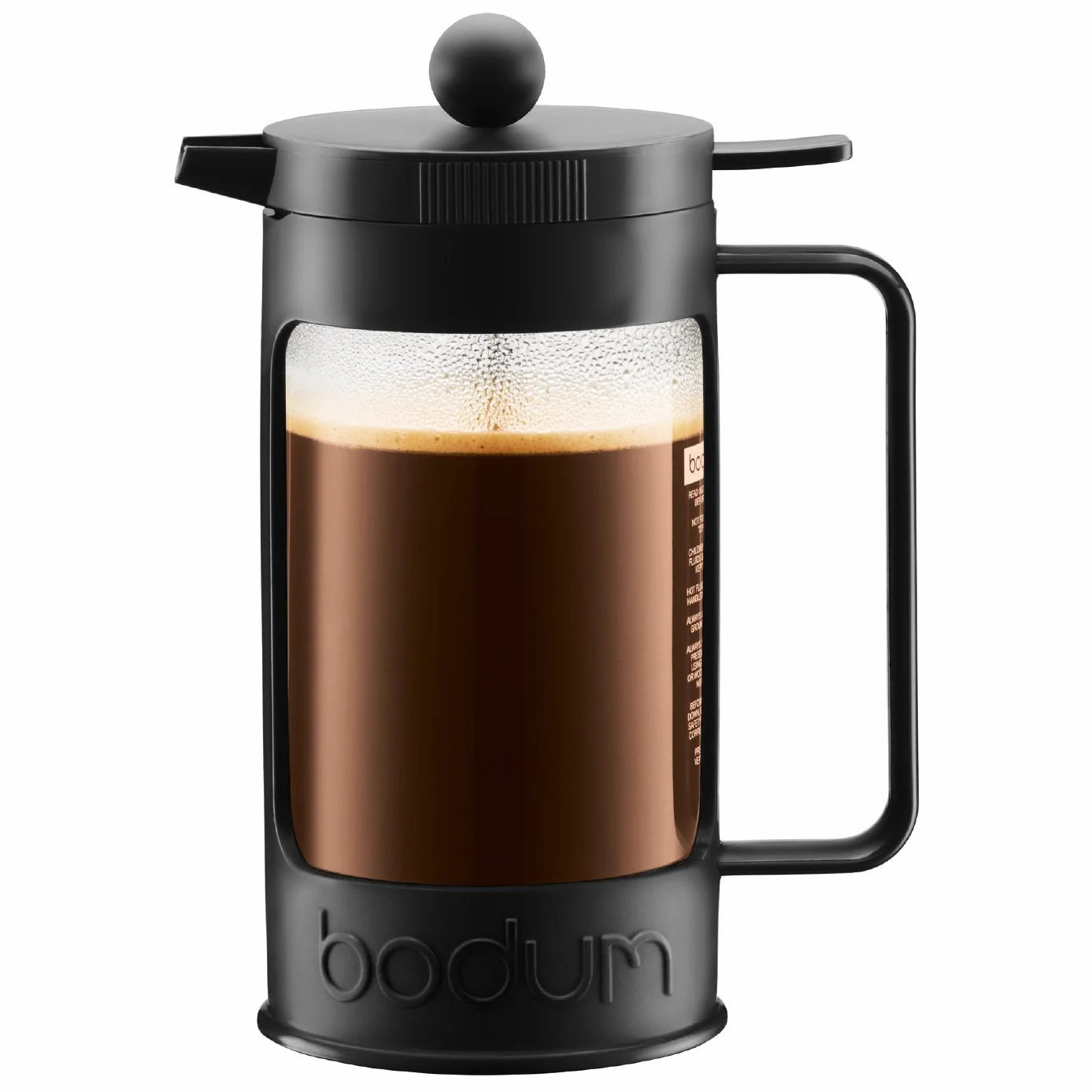 BODUM Bean 8 filiżanek francuski ekspres do kawy, czarny, 1 l, 975 ml