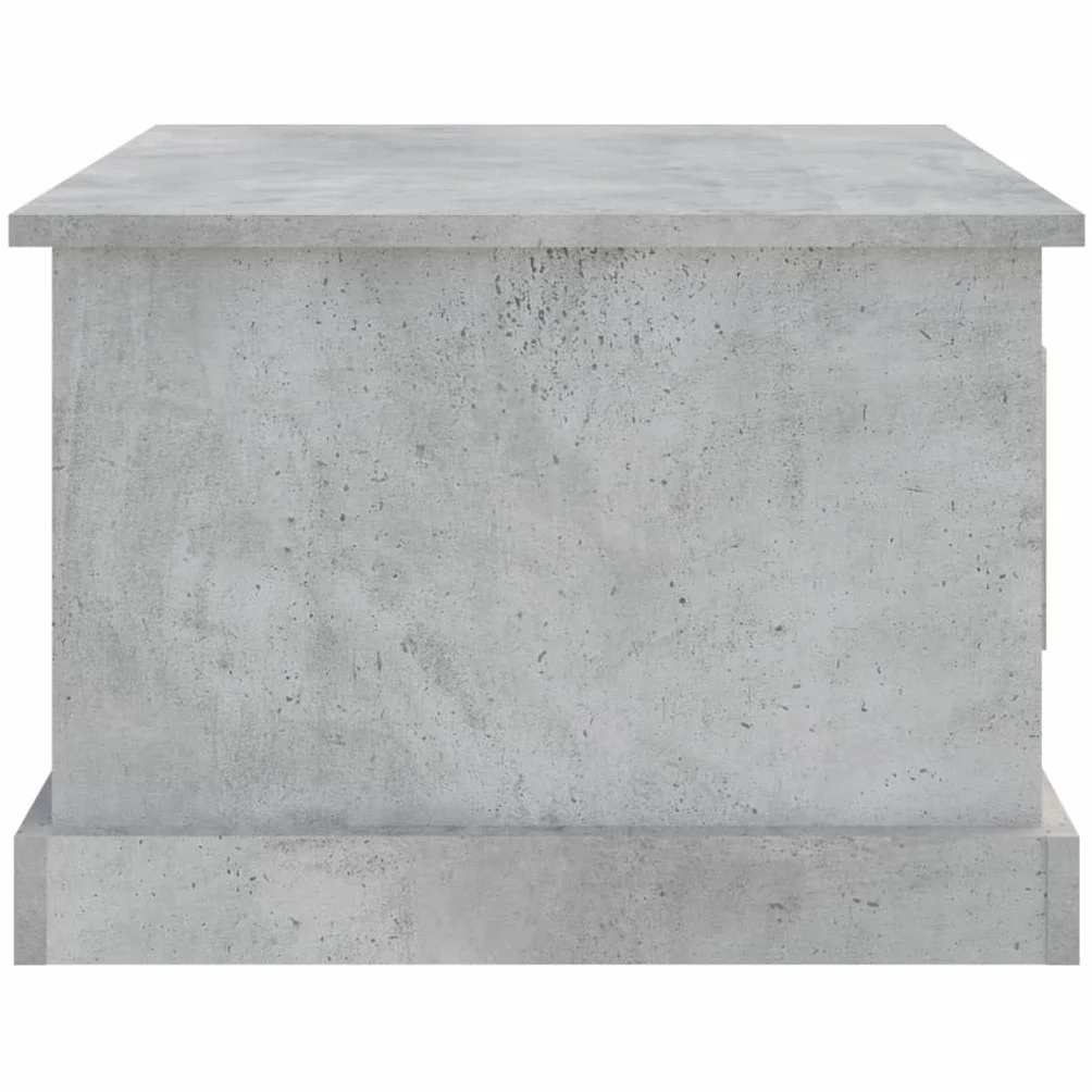 Générique Stolik kawowy Szary Beton 50x50x35 cm Drewno inżynierskie | 1 szuflada do przechowywania, wytrzymała góra, łatwa do czyszczenia, idealna do salonu