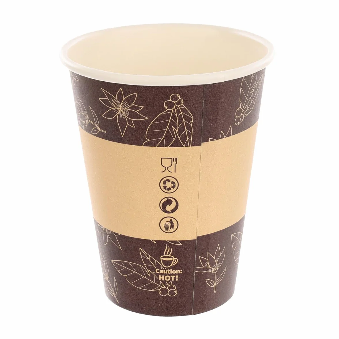 Love Nature Kubki papierowe 300ml 50 sztuk - Kubki jednorazowe - Kubek do kawy na wynos - Bez plastiku