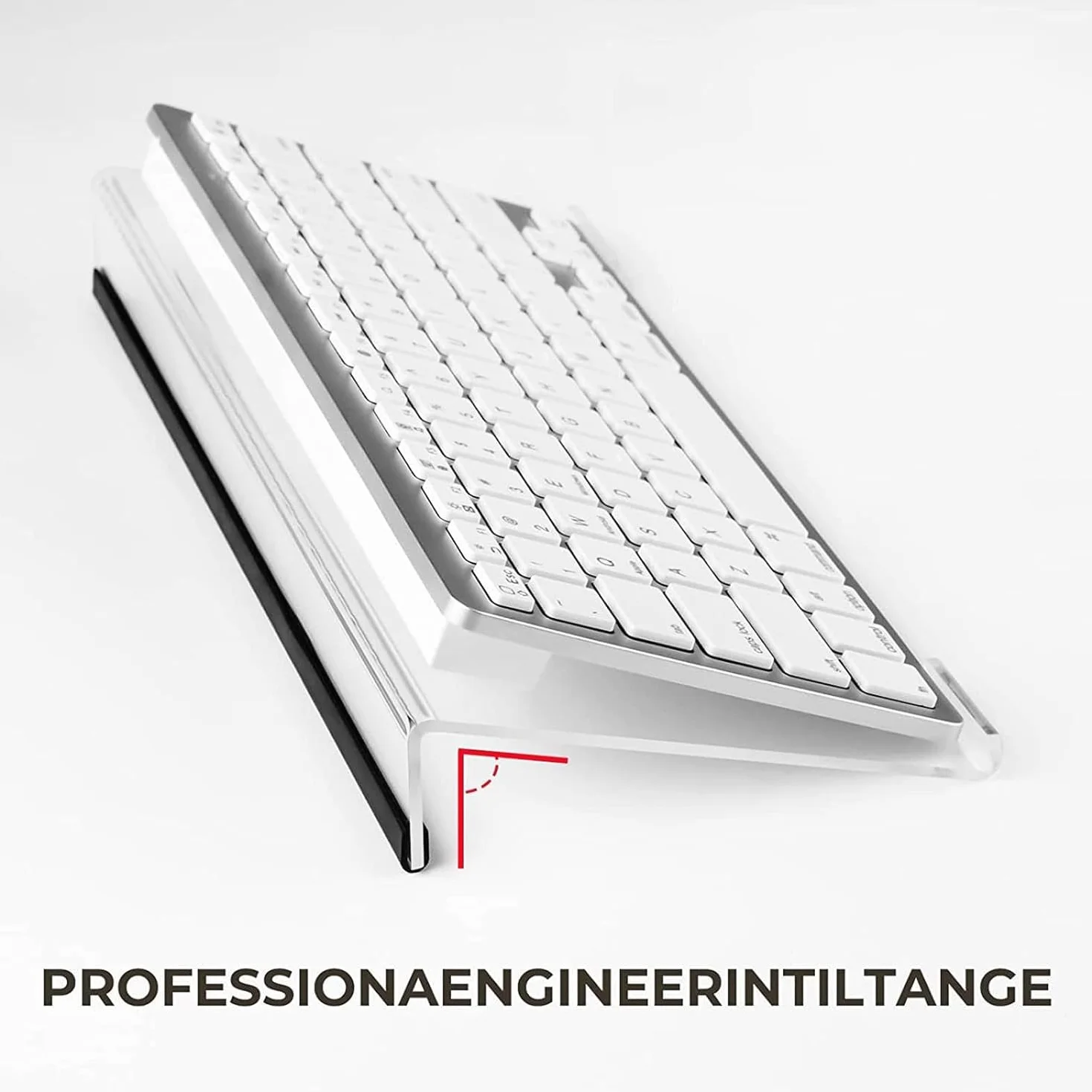 Podniesiony uchwyt na klawiaturę przezroczysty uchwyt na klawiaturę PC Akryl akcesoria komputerowe do gier Stojak na klawiaturę Ergonomiczny wzrost