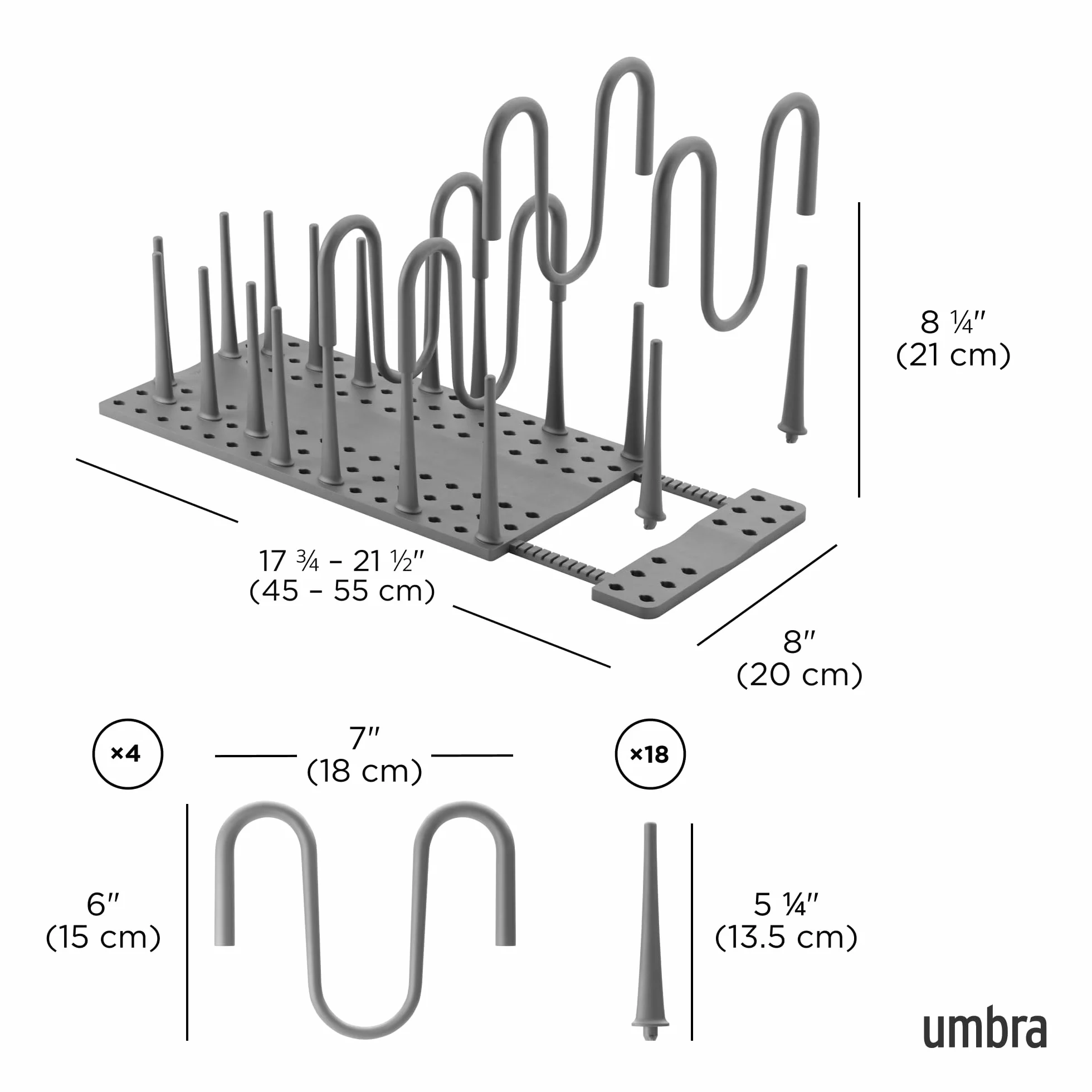 Umbra Peggy organizer na naczynia ciemnoszary