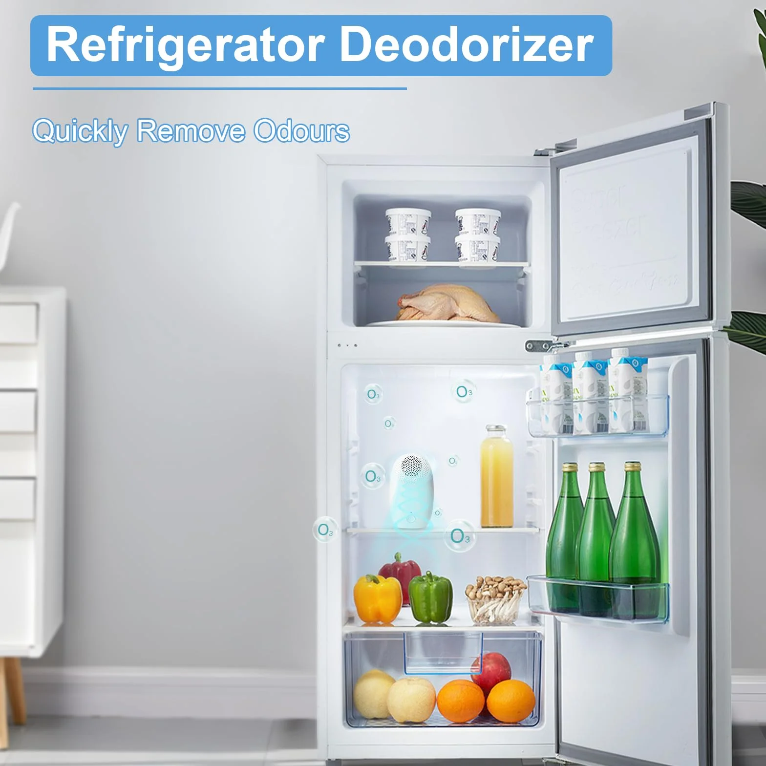 Generator ozonu O3 USB przenośny dezodorator do lodówek oczyszczacz powietrza