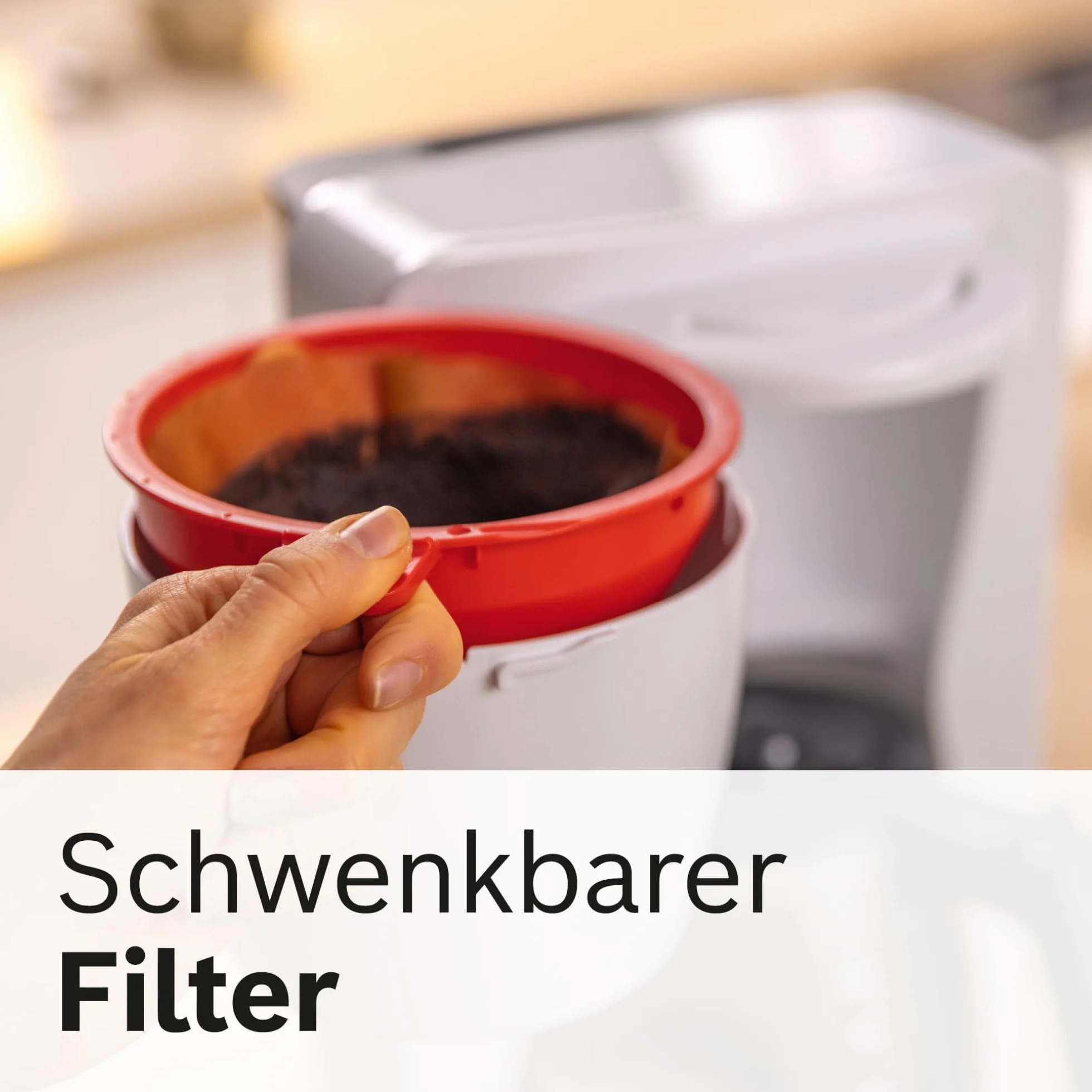 Bosch MyMoment TKA2M111 przelewowy ekspres do kawy, szklany dzbanek 1,25 l, na 10-15 filiżanek, funkcja utrzymania ciepła 40 min, funkcja zatrzymania kapania, obrotowy uchwyt filtra, zdejmowany