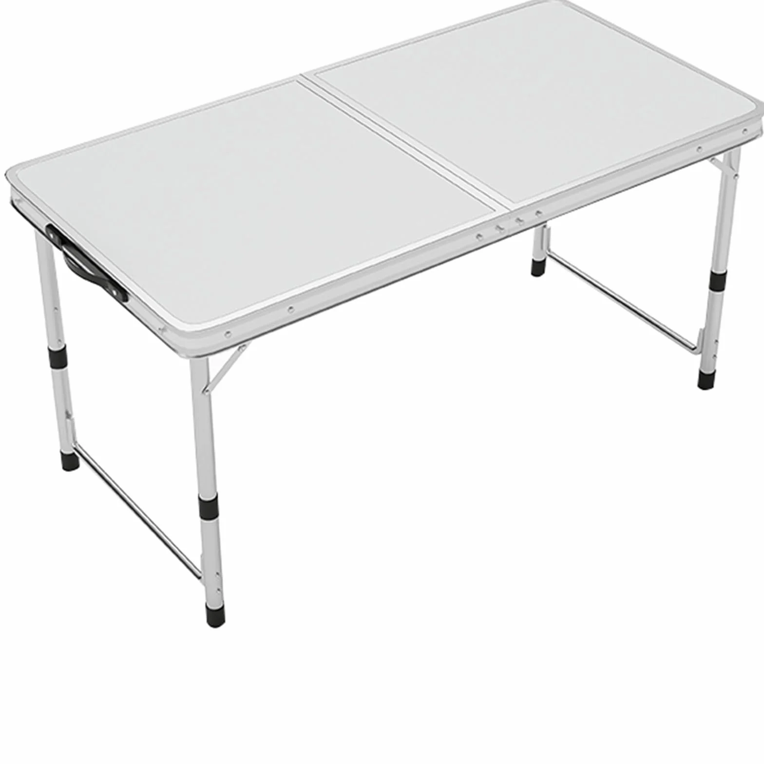 Regulowana wysokość przenośny aluminiowy składany stół na kemping catering biuro przyjęcie piknik ślub - 150 x 60 cm zielony do użytku na zewnątrz wewnątrz