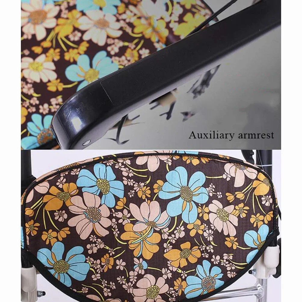 Samojezdny Wózek Na Zakupy Aluminiowy, Chodzik dla seniora z koszykiem na zakupy, Wielofunkcyjna rolka z hamulcem do blokady chodzika, Wózek dla Seniorów Comfortable anniversary
