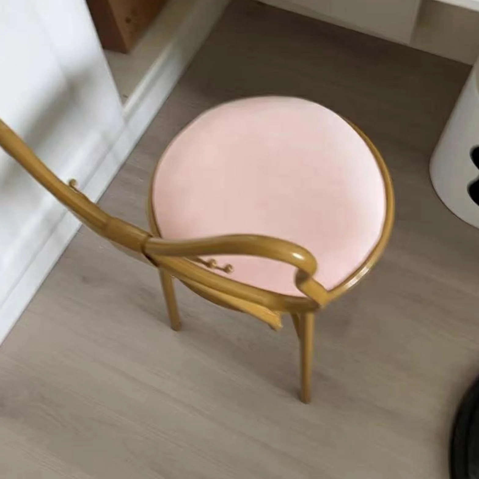 Pink Vanity Chair - Girls Best Gift Dressing Table Stool Velvet Vanity Table Chair With Lovely Bowknot High Backrest Comfortable Makeup Chair For Girls Room,Clothing Store,Dressing Room (Color : Whit