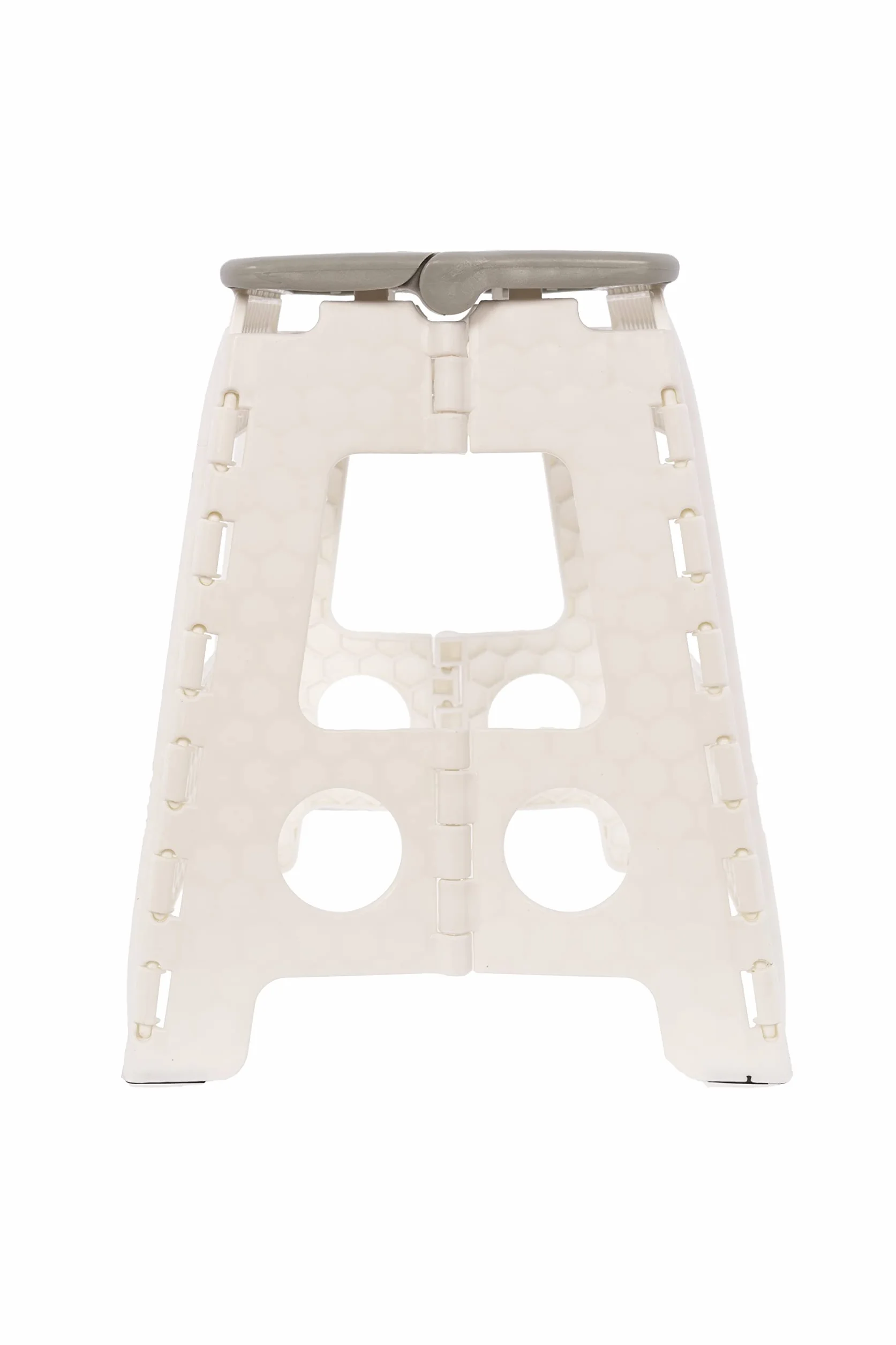 ARREGUI TB-039-GB mały składany taboret, dla dzieci i dorosłych, przenośny, składany stołek, obciążenie 150 kg, taboret do kuchni, łazienki, na kemping, do ogrodu, 39 cm wysokości, biały