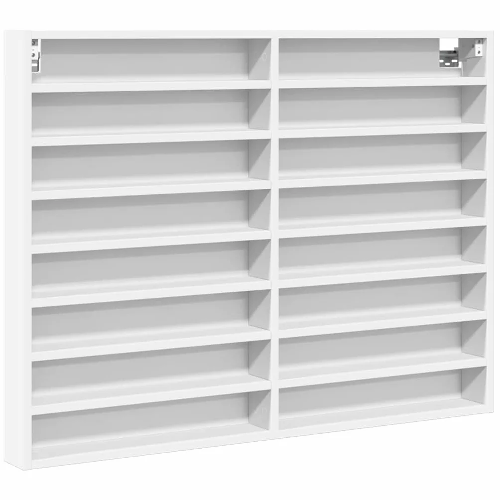vidaXL Witryna biała 100x8,5x75 cm materiał drewnopochodny szafka ścienna