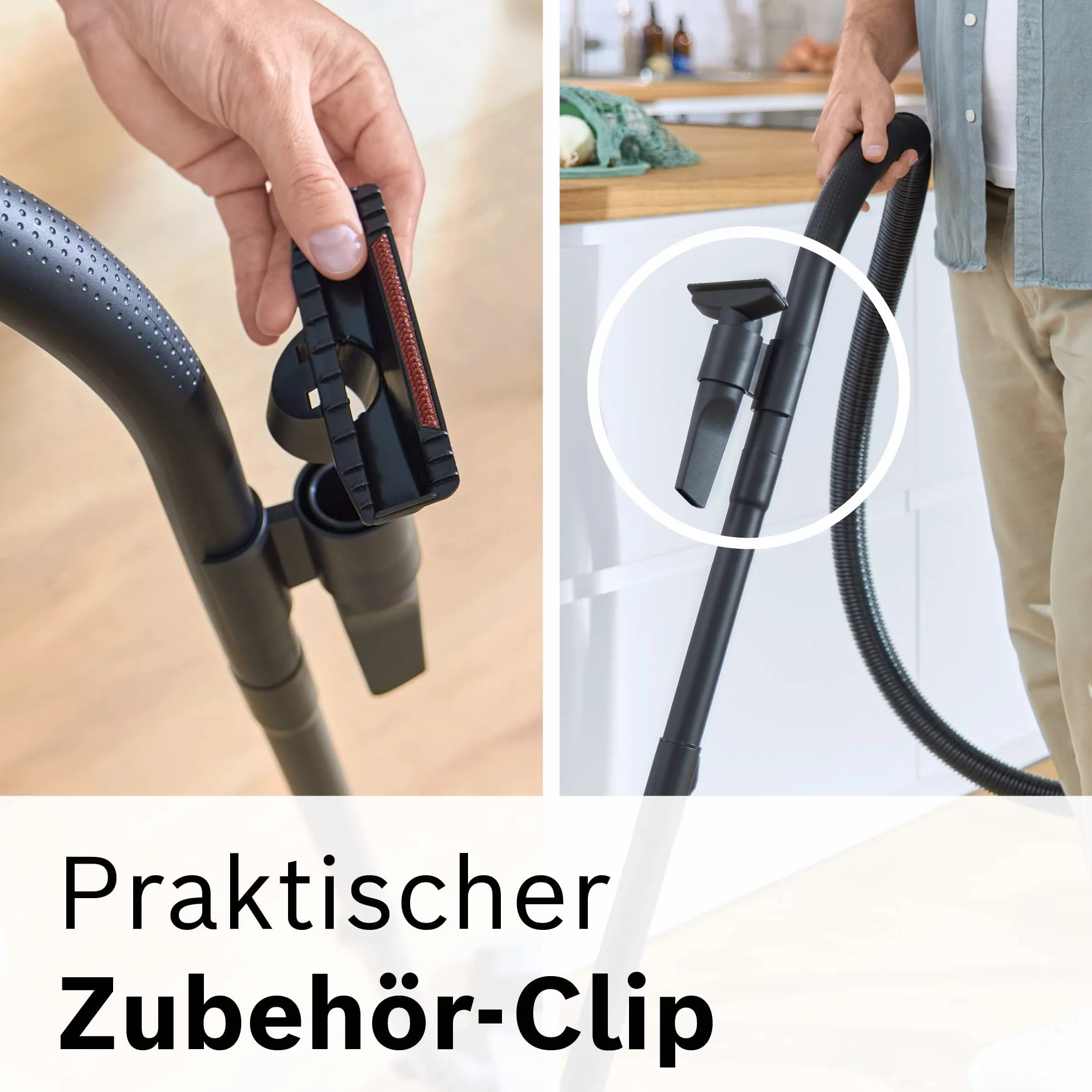 Bosch Odkurzacz z workiem serii 4 BGD38BU2, zrównoważony, filtr higieniczny, silnik 10 lat, klips na akcesoria, dysza do tapicerki, ssawka szczelinowa, wysoka siła ssąca, Made in Germany, 600 W,