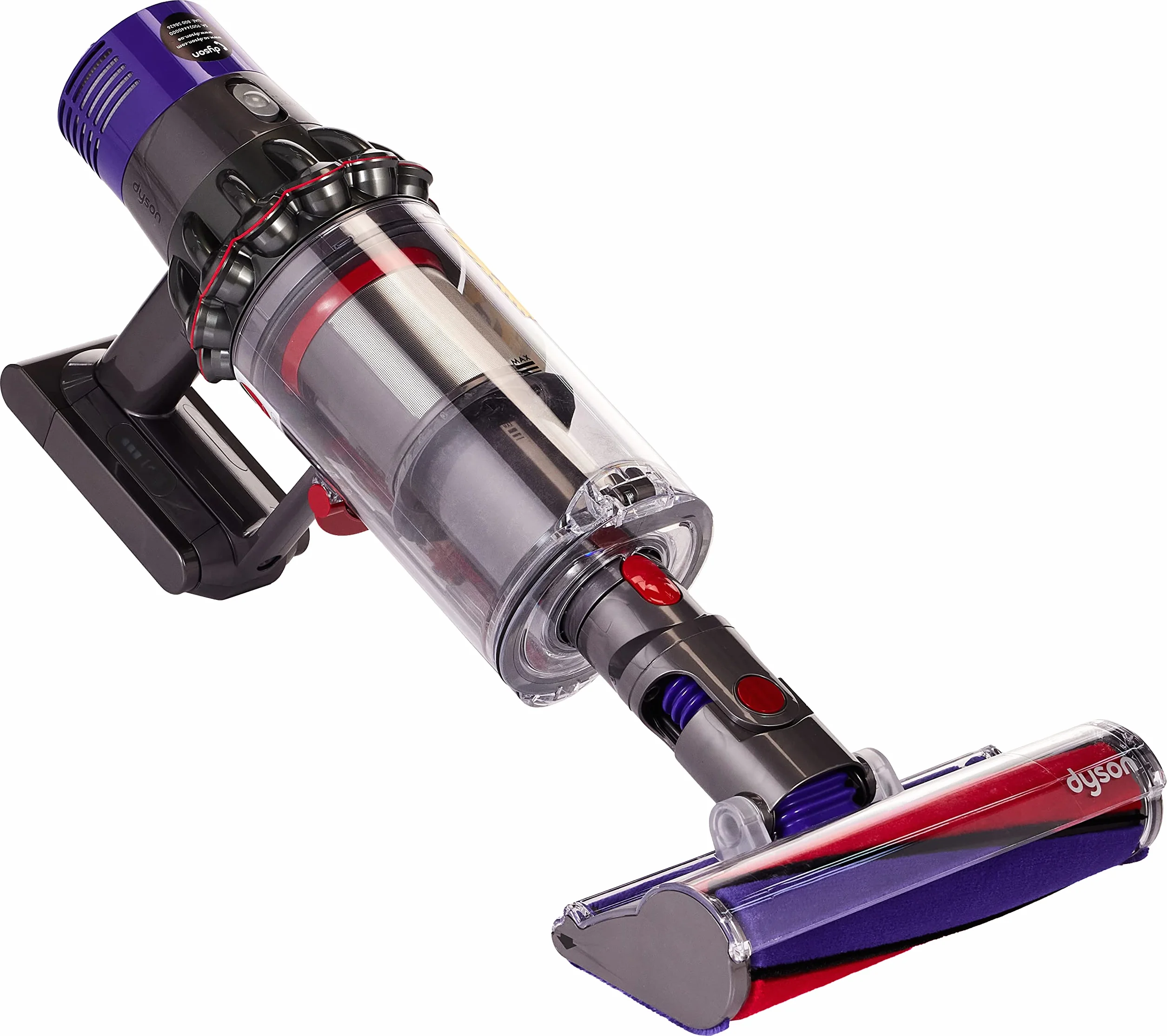 Dyson 330V10ABSOLUTE+ V10 absolutnie bezprzewodowy odkurzacz - szary i czerwony, plastik