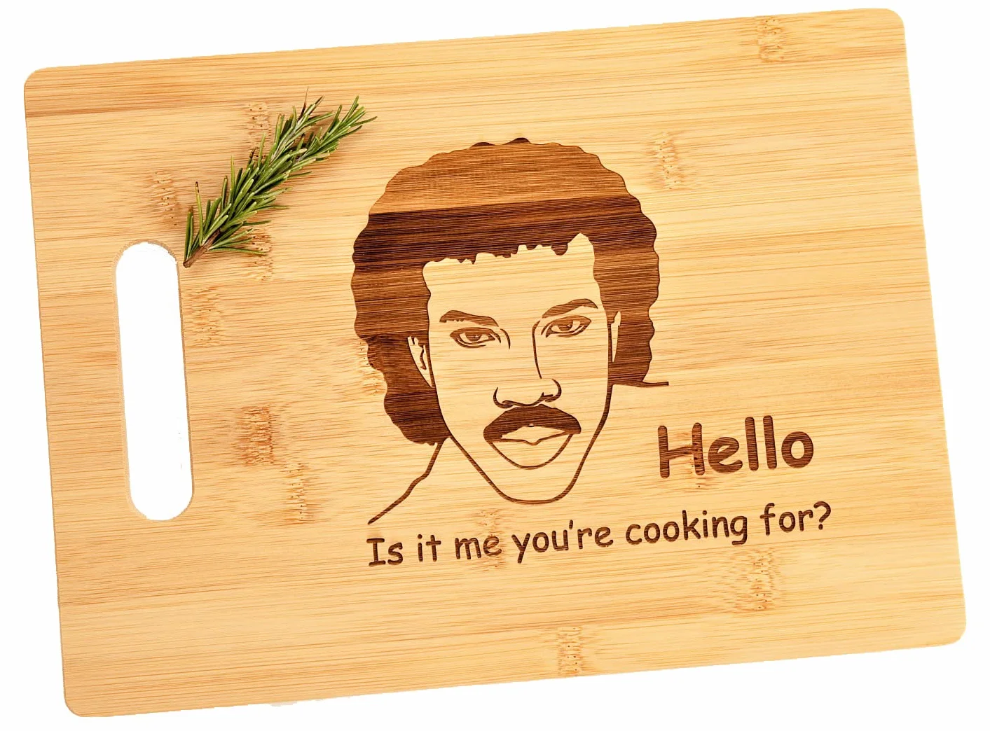 Hello Is It Me You're Cooking For? Zabawna bambusowa deska do krojenia kuchni, deska do krojenia chleba, 25 x 30 cm