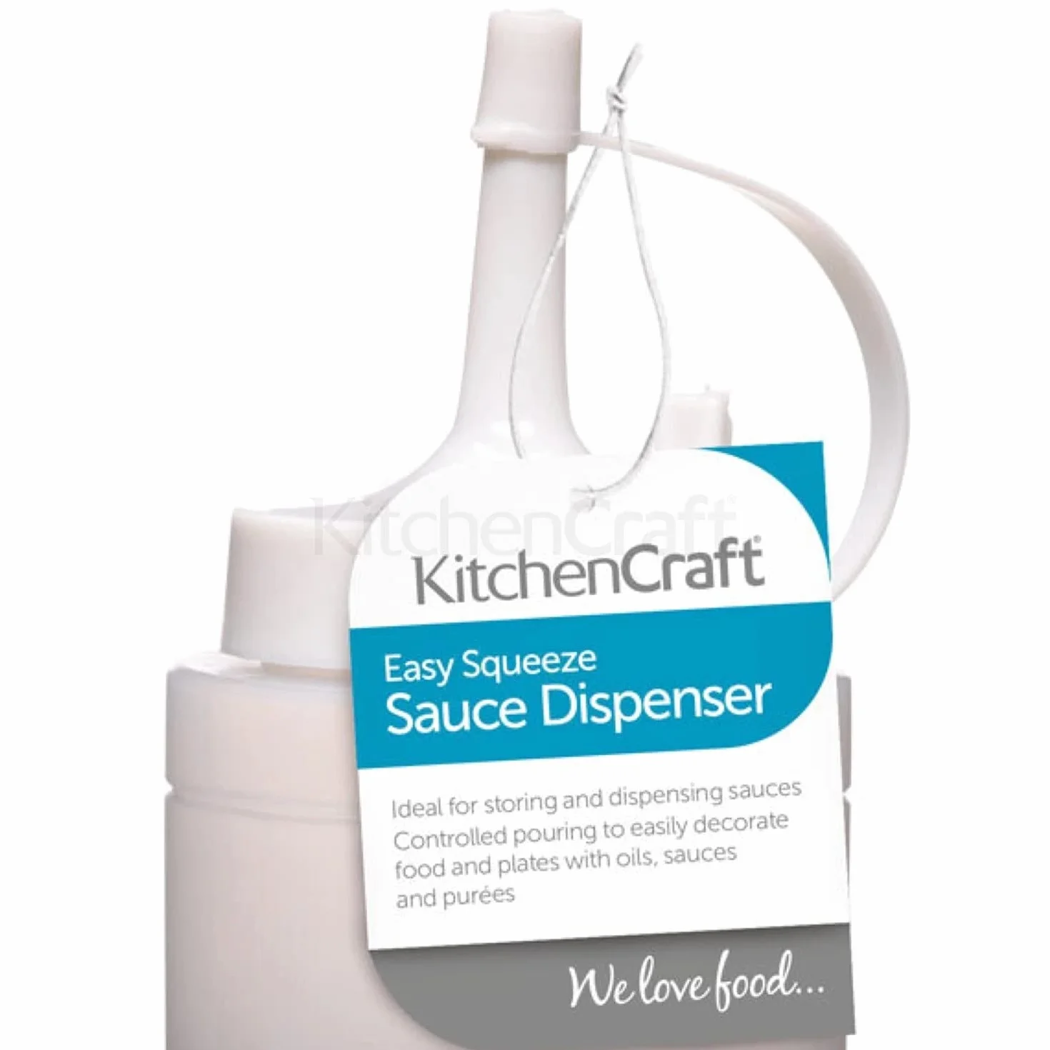 Kitchen Craft Przezroczysty dozownik sosów Squeezy, biały