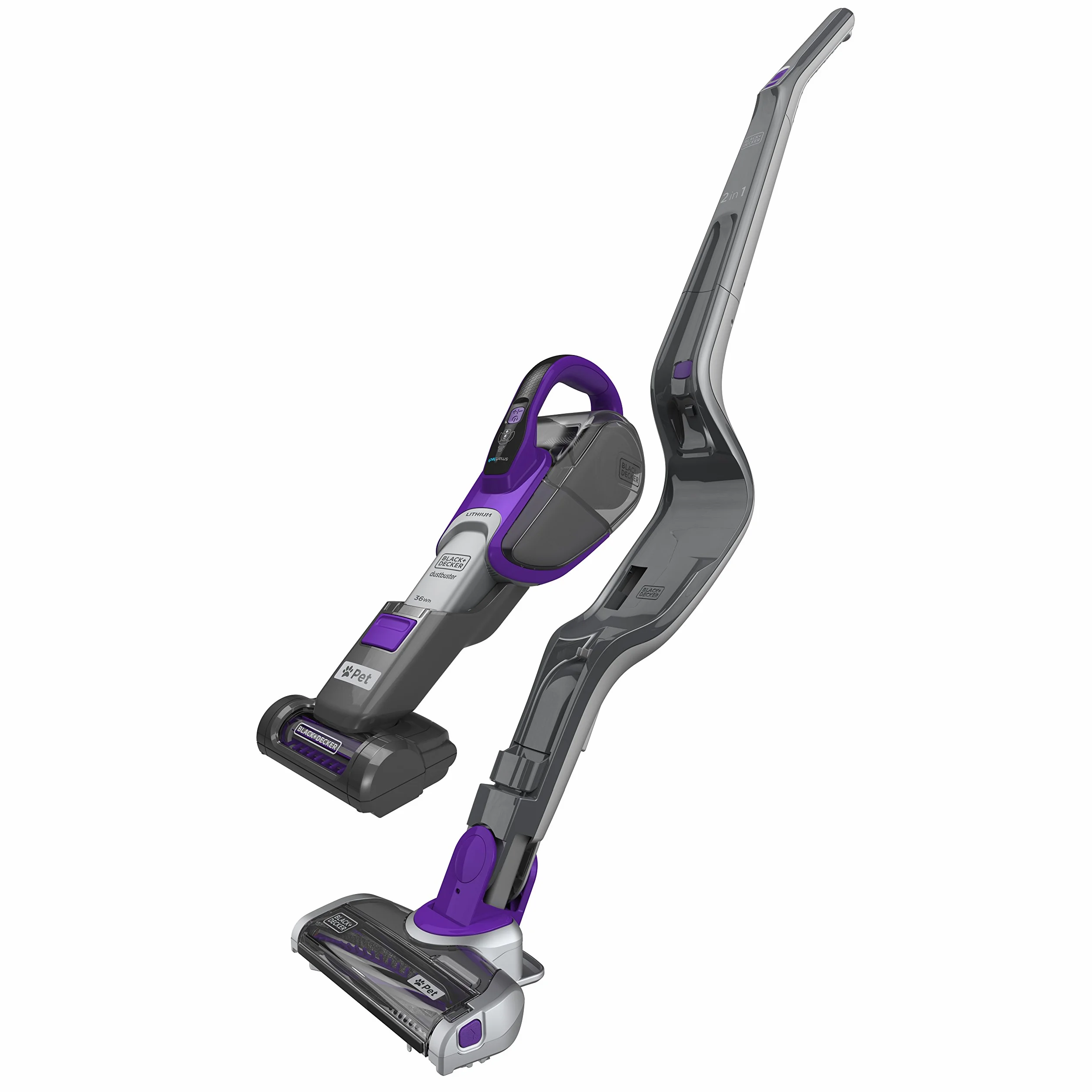 SVJ520BFSP-QW - Aspirador 2en1 18V 2Ah con tecnología SMART TECH™. Zawiera cepillo para mascotas y filtro con aroma de algodón. Podstawa ładunku. Se mantiene de pie. Boquilla rozszerzalny y cepillo