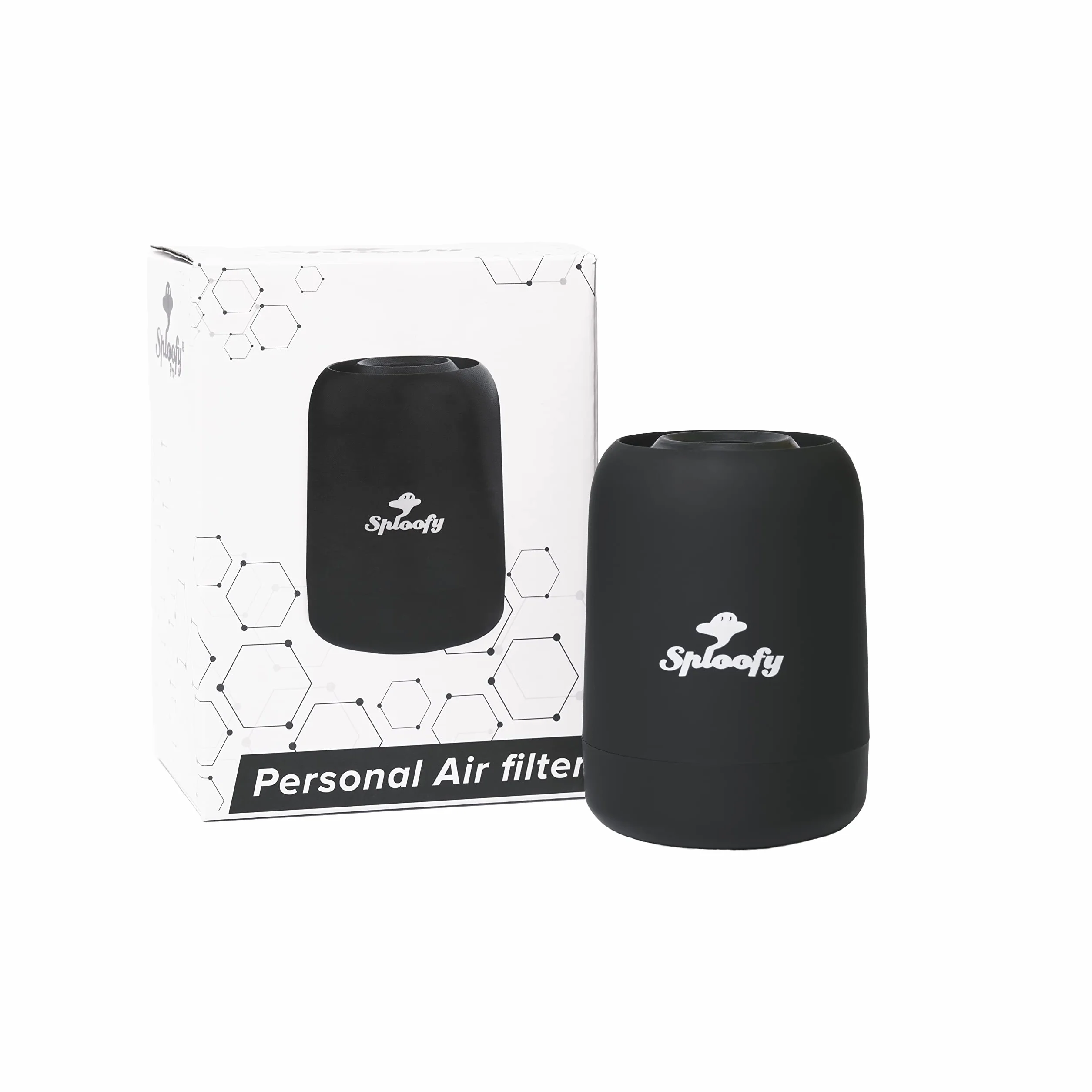 Sploofy Pro - Osobisty Filtr Powietrza do Dymu - Przyjazny dla środowiska - Wymienne Wkłady - Czarny