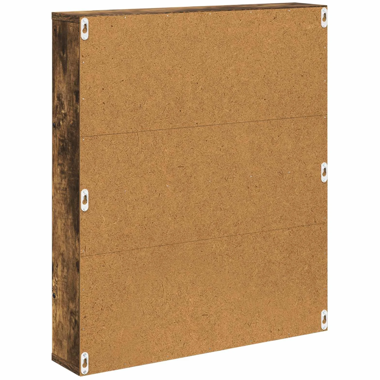 Nowoczesny stojak na czasopisma ścienny z drewna inżynieryjnego wędzonego dębu, 60 x 12 x 70 cm, regał na czasopisma z regulowanymi półkami do salonu lub biura, stylowy organizer ścienny i zysk