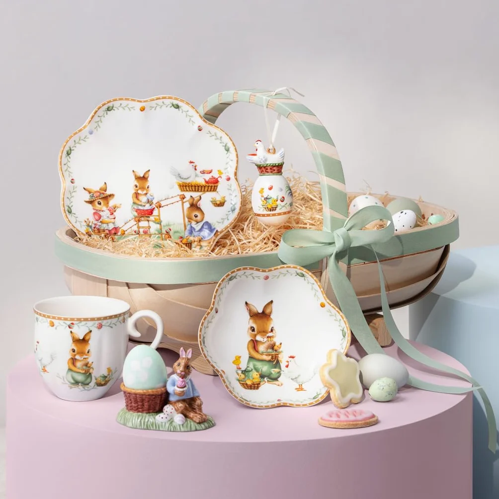 Villeroy & Boch – Annual Easter Edition talerz 2026 kolorowy, talerz wielkanocny z porcelany Premium z akcentami w złotym kol., dekoracja, limit. przedmiot kolekcj.