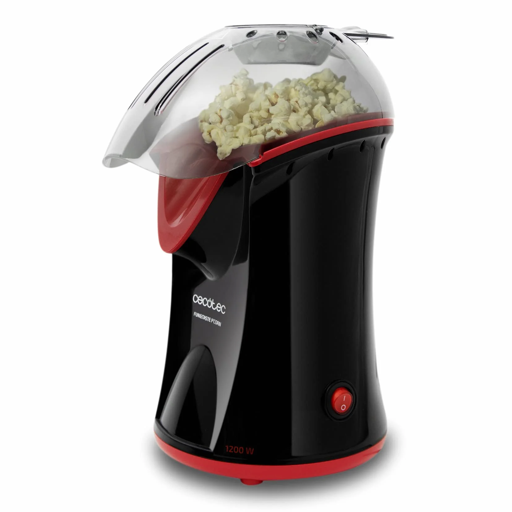 Cecotec Fun&Taste Pop Corn Maszyna do popcornu konwekcyjnego, 1200 W, wyjmowany system, w zestawie łyżka dozująca, ochrona przed przegrzaniem