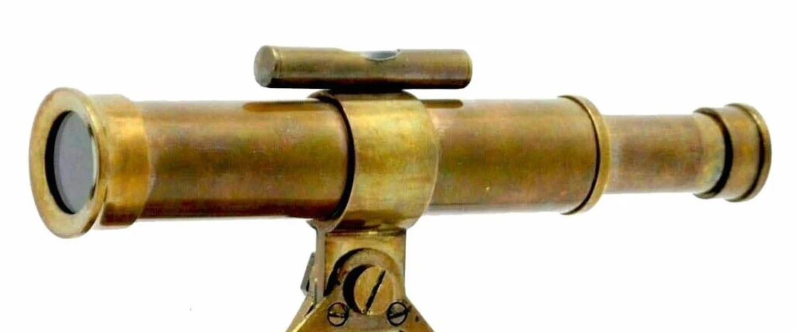 Brązowy antyczny 15 cm w przybliżeniu vintage mosiężny teodolit Alidade kompas antyczny teleskop tranzytowy instrument