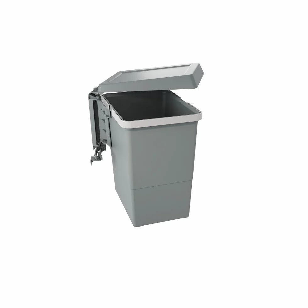 ELLETIPI PBN asg34 Line Swing 2.0 Automatyczny plastikowy kosz na drzwi o dużej pojemności, 18 litrów, nylon, ciemnoszary