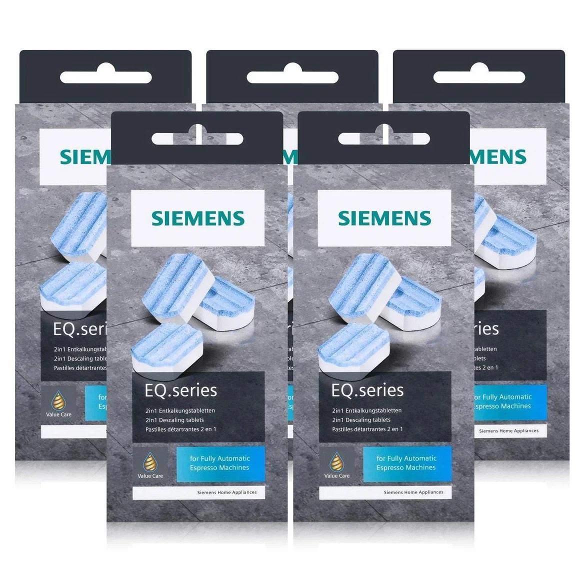 5-pak tabletek odkamieniających 2 w 1 do ekspresów do kawy / Siemens EQ.series TZ80002