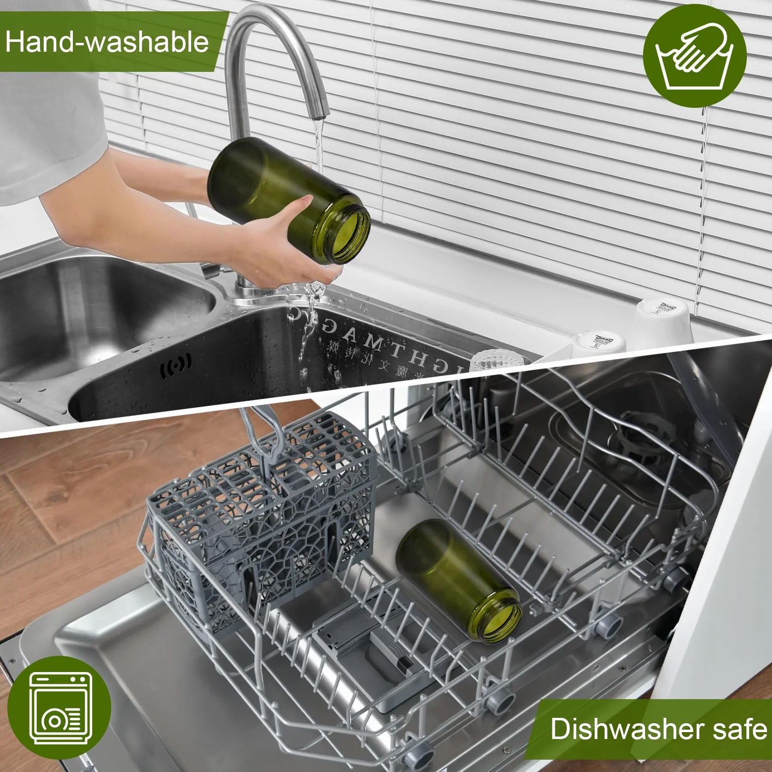 Opryskiwacz do oleju do kuchni - dozownik i opryskiwacz oleju 2 w 1, butelka 470 ml ze szkła premium z wylewką zapobiegającą kapaniu, idealny do kuchni, frytkownicy na powietrzu, grillowania i sałatek