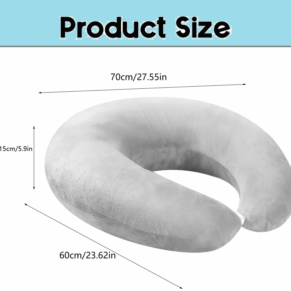 Ergonomiczna poduszka Crealis podpierająca do szydełkowania i gier, szara