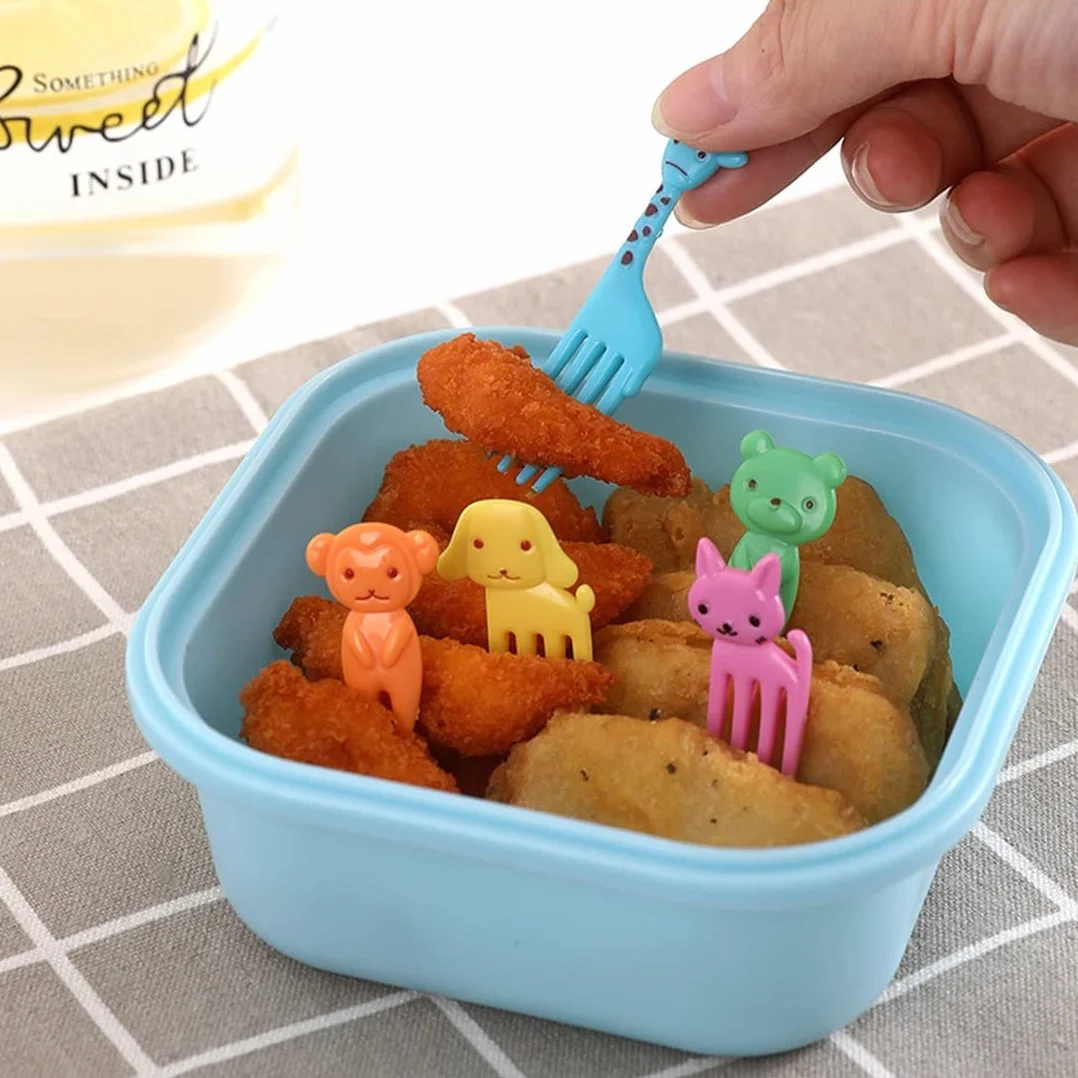 30 sztuk Fruit Forks Kids, Mini widelec do owoców wielokrotnego użytku, widelec deserowy dla dzieci i dorosłych