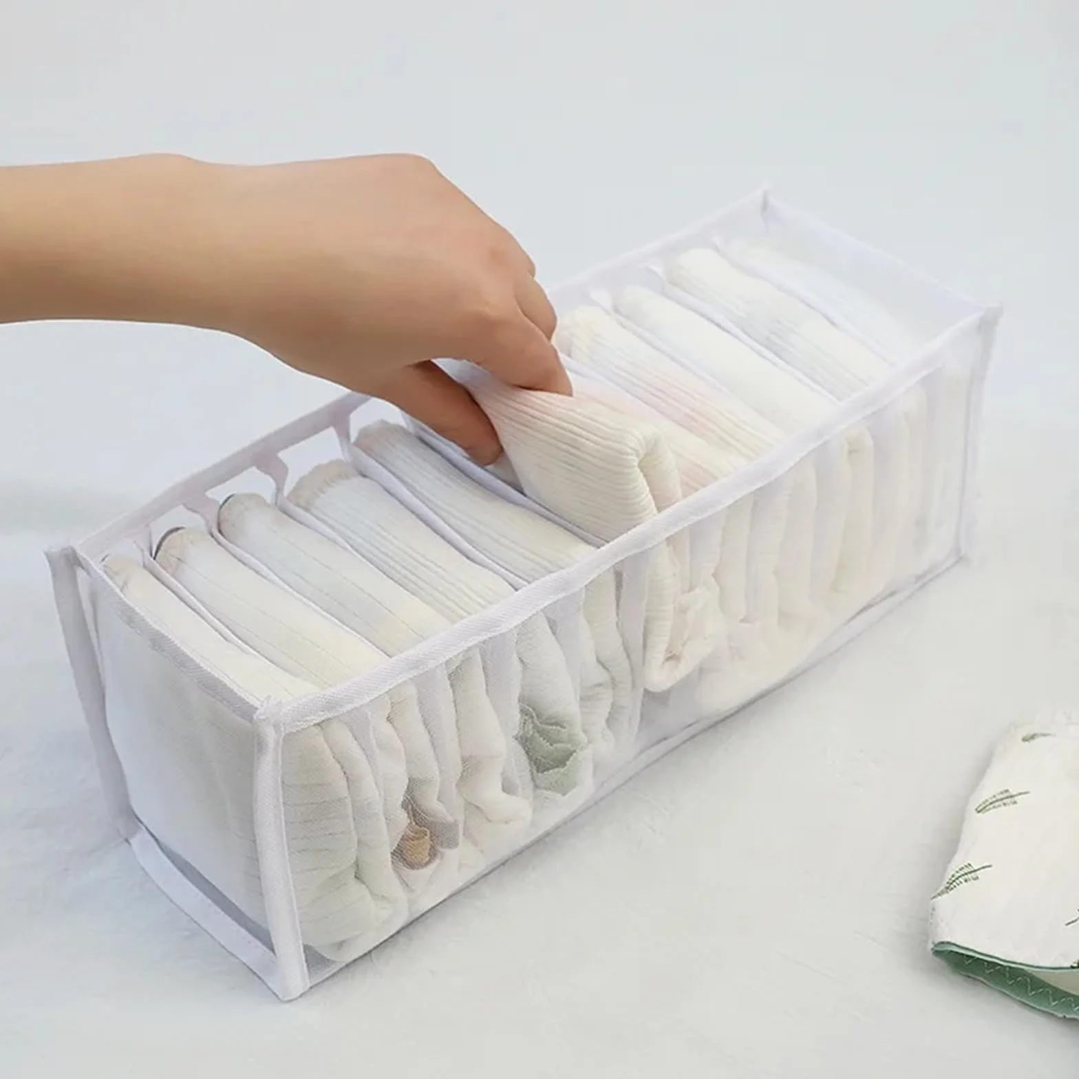 Organizer do przechowywania skarpetek szuflady | Pudełko do przechowywania biustonoszy z przegródkami z siatki i wieloma przegródkami(Grey 3pcs Set,10PCS)