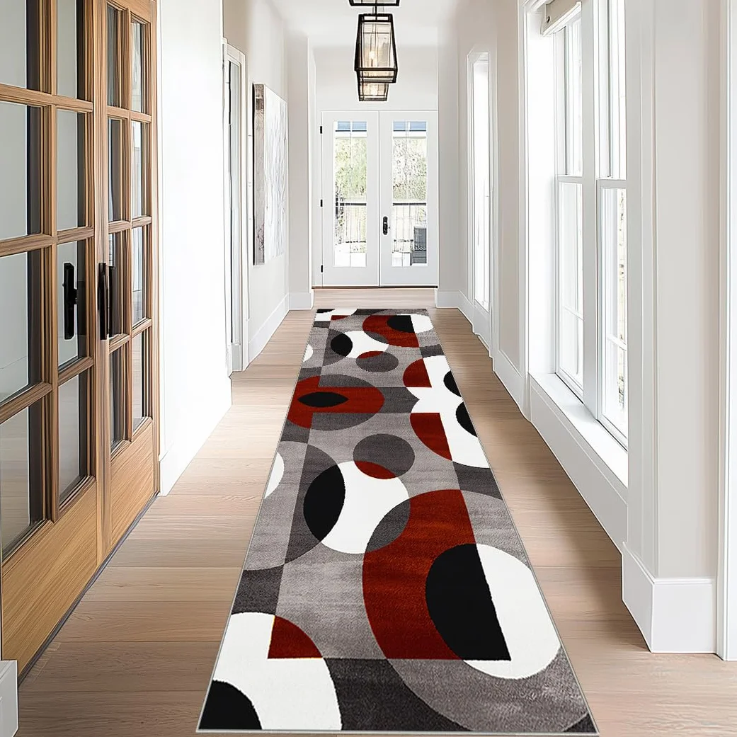 Dywan kuchenny, nadający się do prania, chodnik do przedpokoju, antypoślizgowy chodnik na korytarz, 65 x 350 cm, niskie runo, wycieraczka podłogowa, chłonny chodnik do przedpokoju, sypialni, łazienki