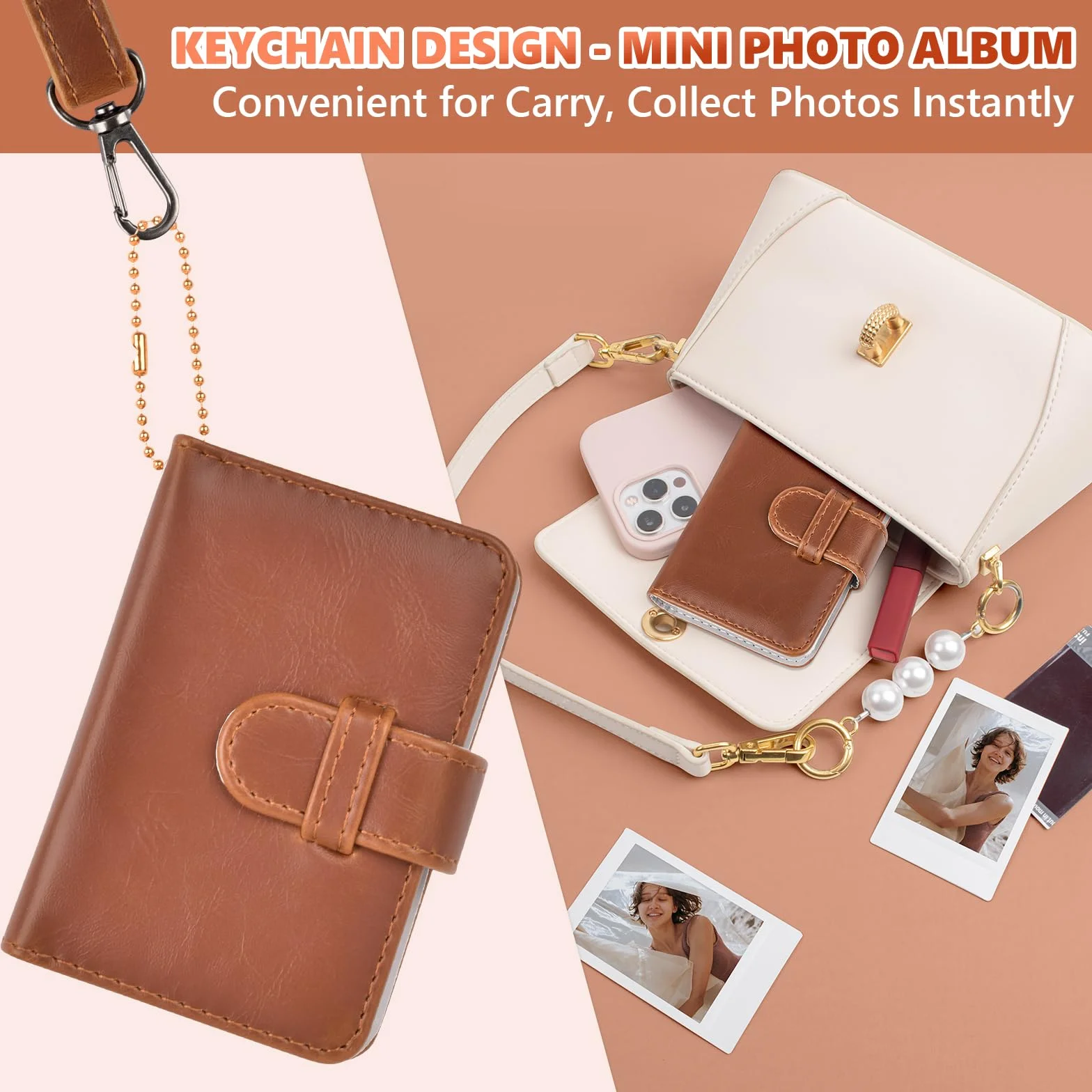 Mini album fotograficzny z 28 kieszeniami, kompatybilny z Fujifilm Instax 2x3 Films – Mini 12, 70, 7s, 8, 8+, 9, 11, 40, 50s, 90, 99