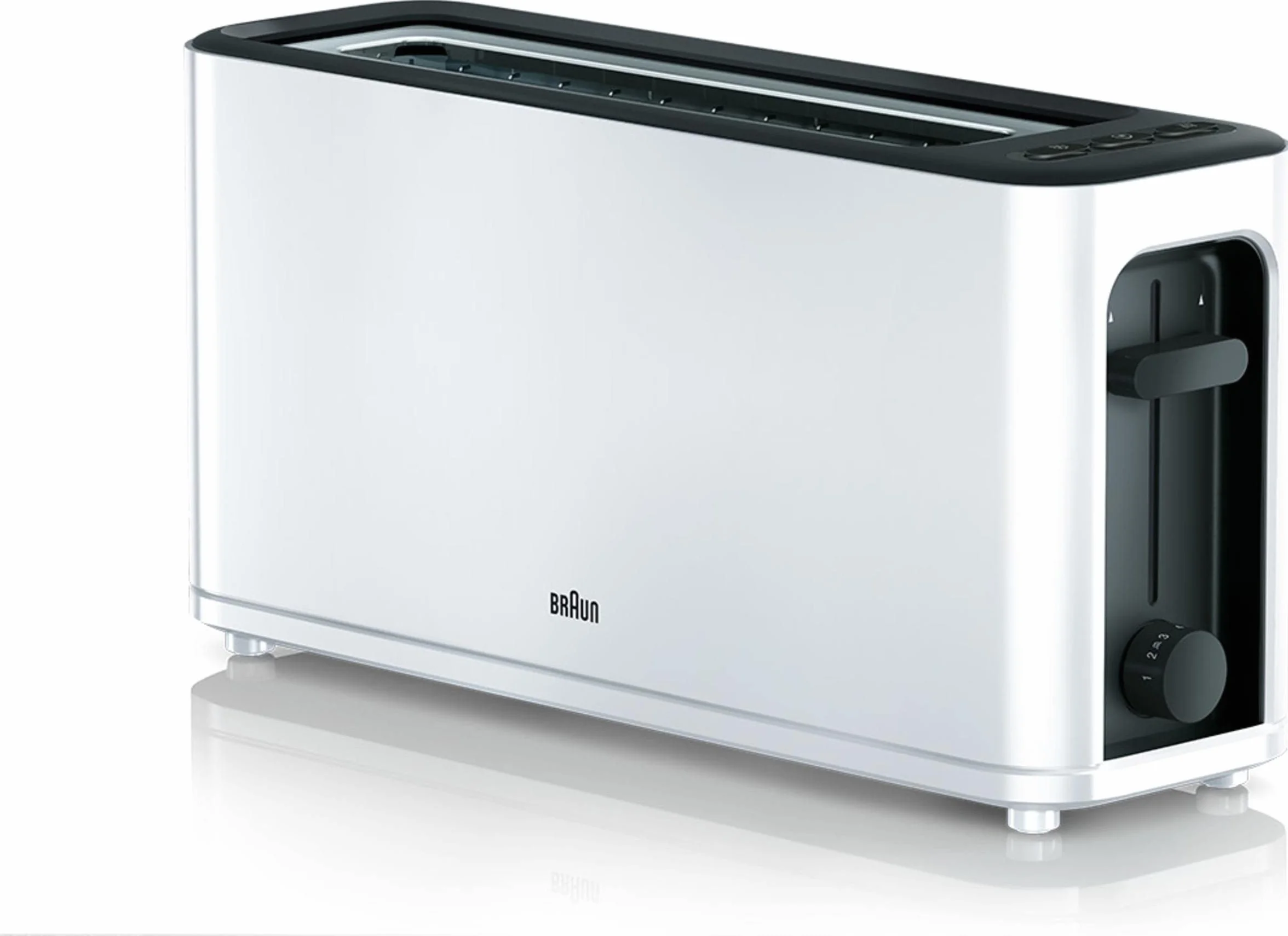 Braun Household HT3100WH toster, 1 szczelina z 7 poziomami opiekania, 1000 W, biały