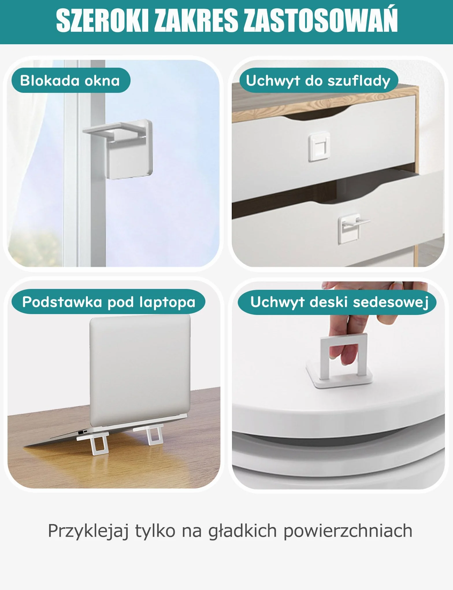 4 szt. Blokady do drzwi przesuwnych dla dzieci do drzwi przesuwnych z podkładką samoprzylepną 3M bez wiercenia okna bezpieczeństwa dzieci do okien, drzwi szafy, drzwi