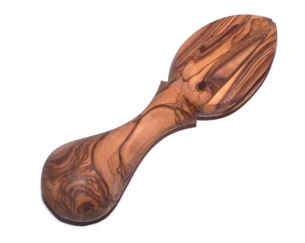 Holy Land Market wyciskarka do cytrusów, ręcznie rzeźbiona, twarde drewno oliwkowe, z etleem, 14 cm